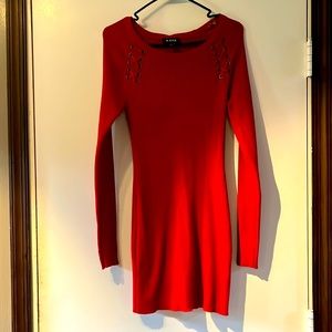 Ribbed sweater dress